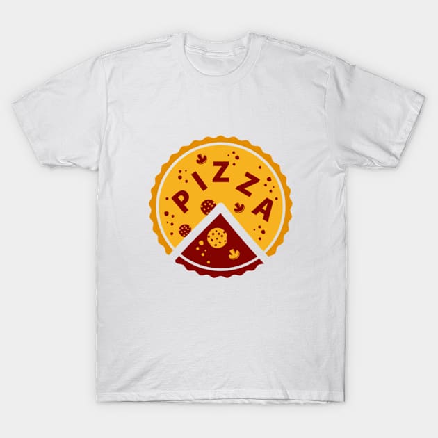 Pizza Slices Logo T-Shirt by Kacica